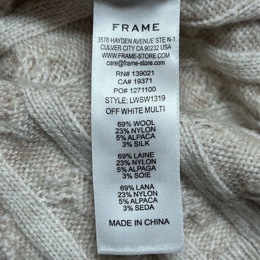 Frame Half-Zip Cable Sweater - Picture 6 of 9
